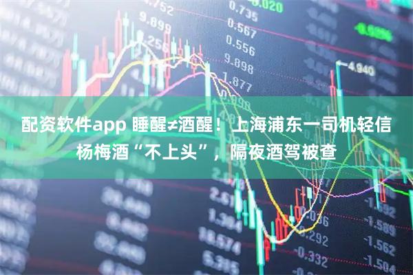 配资软件app 睡醒≠酒醒！上海浦东一司机轻信杨梅酒“不上头”，隔夜酒驾被查